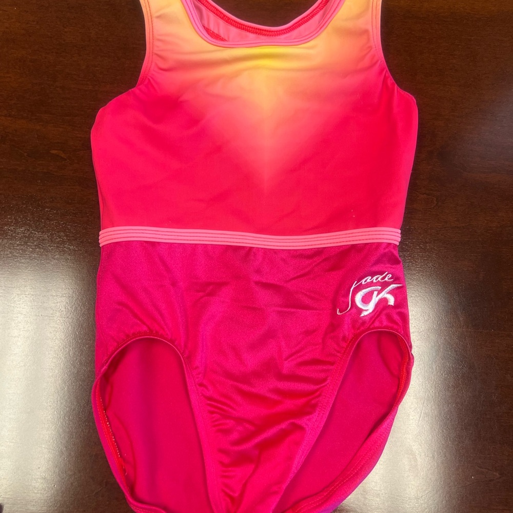 GK Coral and Peach Ombré Leotard